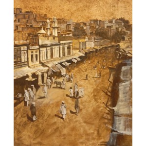 Sajjad Ahmed, 24 x 30 inch, Oil On Canvas, Cityscape Painting, AC-SJJ-003